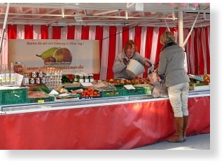 Marktstand in Aeschach Marktstand in Aeschach